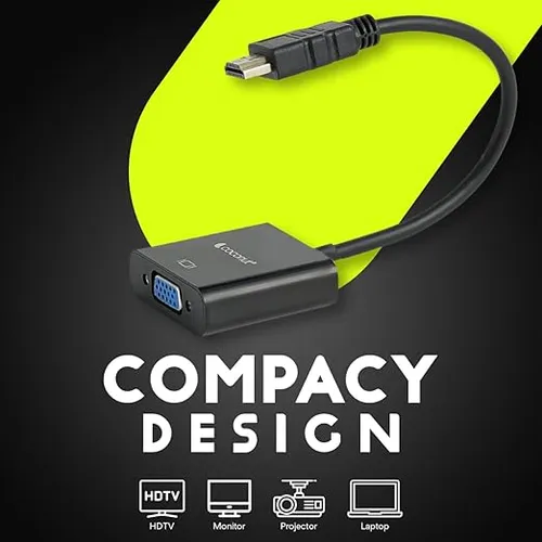 coconut HDMI to VGA Adapter High Speed 4K HD Video Converter Gold Plated HDMI to VGA (Male to Female) for Computer, Laptop, Xbox, HDTV