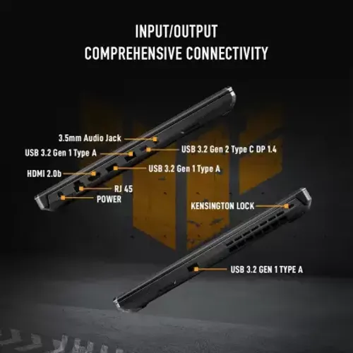 ASUS TUF Gaming A15 AMD Ryzen 7 Octa Core 7435HS - (16 GB/512 GB SSD/Windows 11 Home/4 GB Graphics/NVIDIA GeForce RTX 2050) FA566NFR-HN045WS Gaming Laptop  (15.6 Inch, Graphite Black, 2.30 Kg, With MS Office)