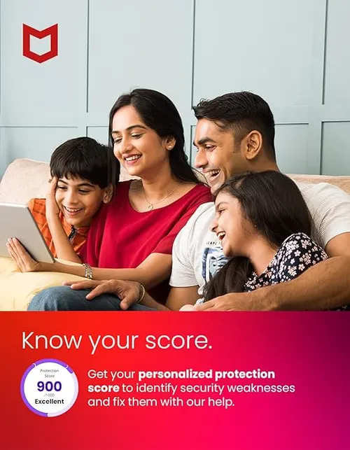 McAfee Total Protection license- 1 PC, 3 Years (Activation Key Card)