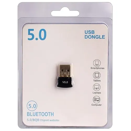 V V Computer USB Bluetooth Adapter for PC, 5.0 Bluetooth Dongle Receiver Supports Windows 10/8.1/7 for Desktop, Laptop, Mouse, Keyboard, Printers, Headsets, Speakers, PS4/ Xbox Controllers