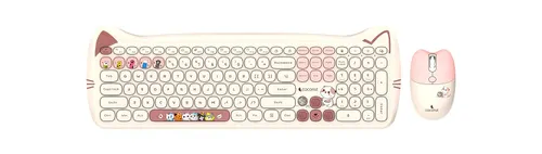 WIRELESS COMBOKEYBOARD&MOUSE WK27+WM32 POPPPY MILKT