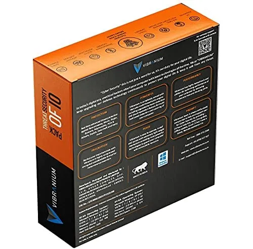 Vibranium Threat Security Antivirus For All Windows Operating Systems | 1 Device, 1 Year | Threat Protection, Internet Security, Data Backup | Pack of - 1