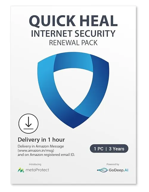 Quick Heal Internet Security Renewal Upgrade - 1 Users, 3 Year (Single Key) (Email Delivery In 1 Hour- No Cd)