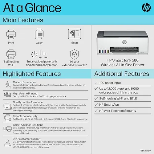 HP SMART TANK 580 MFP PRINTER