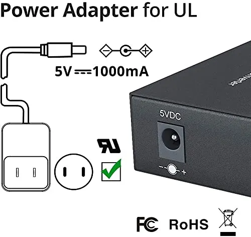 FYBER 10/100/1000 Sfp Media Converter | Spf Media Converter 10/100/1000 Over Ethernet Cat6