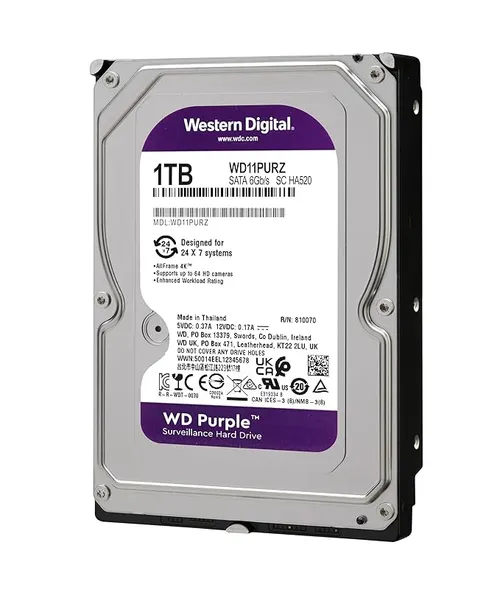 Western Digital Wd Purple 1Tb Surveillance Hard Drive