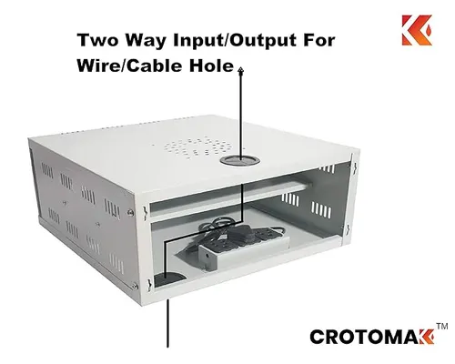 3U Rack - DVR Rack/CCTV Rack/NVR Rack/Server Rack/Network Rack with 3 Power Plug Socket - Transparent Glass Door