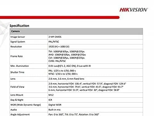 HIKVISION 2MP Dome with inbuilt Mic DS-2CE76D0T-ITPFS White Wireless 1080p