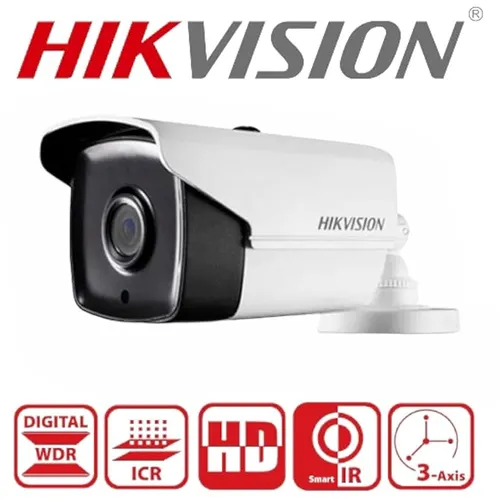 HIKVISION 5Mp 6Mm Outdoor Wired Cctv Camera For 5Mp/1080p Dvr,[Ds-2Ce1Ah0T-It1F]+ Bnc/Dc, White