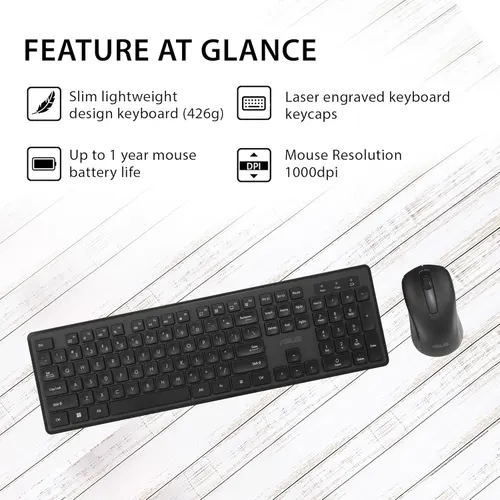 ASUS CW101 KEYBOARD&MOUSEWIRELESS COMBO