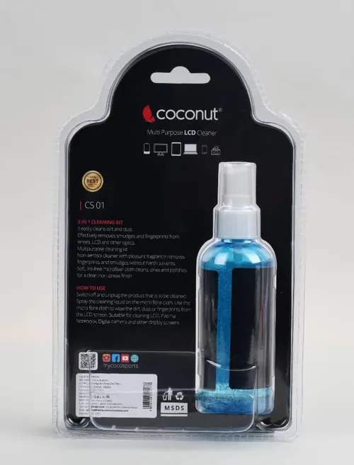 Coconut CS01 3 in 1 Cleaning Kit Multipurpose Screen Cleaner, Laptop Cleaning kit, LCD Cleaning kit Solution Spray Non-aerosol Cleaner for Mobile