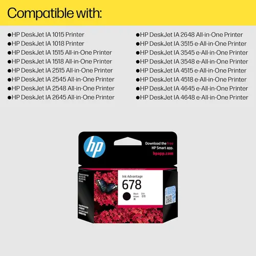 Hp Ink Cardrige 678 Black