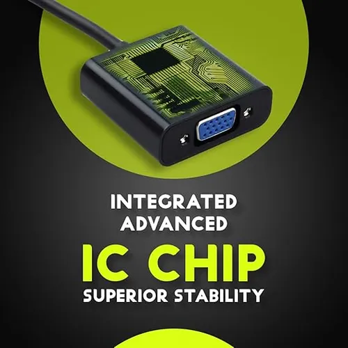 coconut HDMI to VGA Adapter High Speed 4K HD Video Converter Gold Plated HDMI to VGA (Male to Female) for Computer, Laptop, Xbox, HDTV