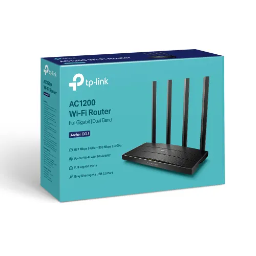 TP LINK ROUTER AC1200 ARCHER C6 U 