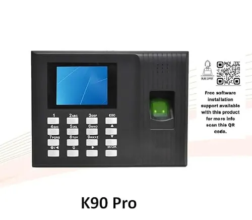 90 PRO Biometric Time & Attendance Machine with Access Control | Fingerprint & RFID Card Recognition | Efficient Employee Attendance Management