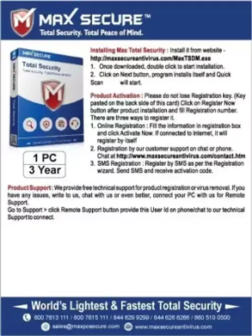 Max Secure Total Security 1.0 User
