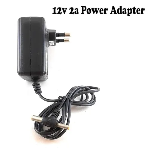 DVM Power Adapter For Cameras, Router, Set Top Box, Dth (In-Digital, Den, Hathway, Siti Cable Stb, 2.5Mm Pin, 12V-2A)