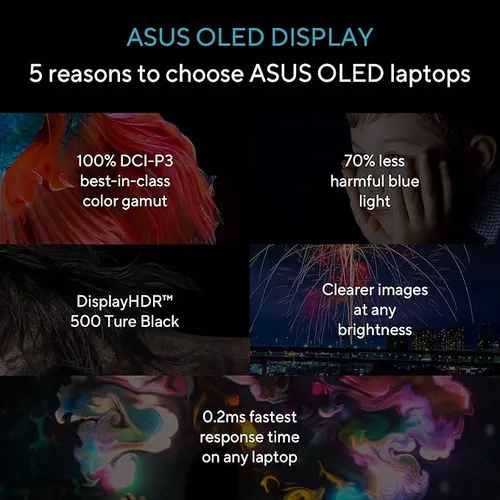 ASUS Vivobook Go 15 (OLED) 2023, AMD Ryzen 5 7520U, 15.6" (39.62 cm) FHD OLED, Thin & Light Laptop (16GB/512GB SSD/Windows 11/Office 2021/Alexa Built-in/Backlit KB/Black/1.63 kg) E1504FA-LK542WS