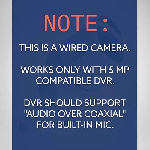 HIKVISION 5 MP Outdoor Bullet CCTV Ethernet Camera with inbuilt Audio Mic IP67 DS-2CE16H0T-ITPFS + BNC/DC, 1080p