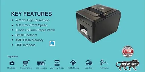 TVS ELECTRONICS |RP3160 Gold Thermal Receipt Printer |4 MB Flash Memory