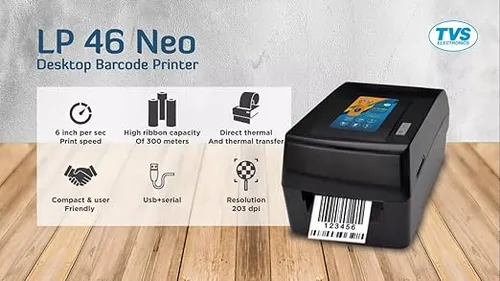 TVS ELECTRONICS LP 46 Neo Label and Barcode Printer