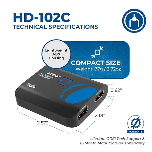 Hdmi Cuppler 1in 2 Out