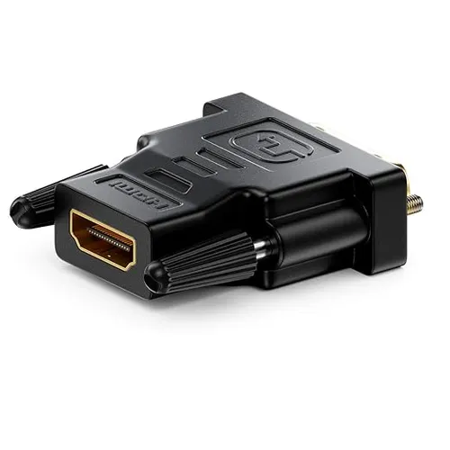 DVI to HDMI Adapter, DVI-D 24+1 Male to HDMI Female High Speed Adapter Converter Gold Plated Support 1080P for HDTV, Plasma, DVD, Projector, Computer