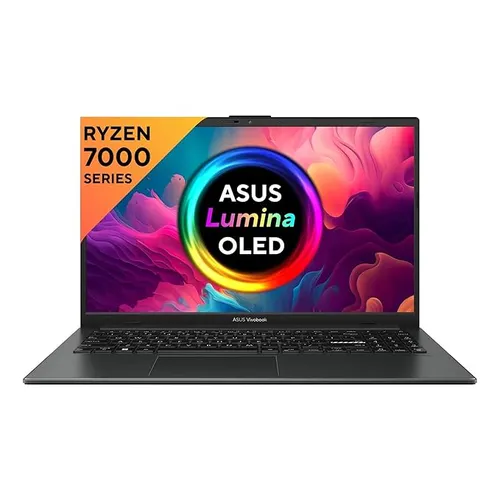 ASUS Vivobook Go 15 (OLED) 2023, AMD Ryzen 5 7520U, 15.6" (39.62 cm) FHD OLED, Thin & Light Laptop (16GB/512GB SSD/Windows 11/Office 2021/Alexa Built-in/Backlit KB/Black/1.63 kg) E1504FA-LK542WS