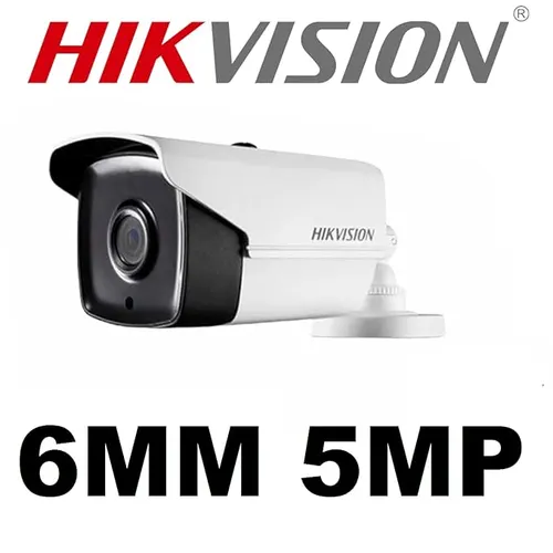 HIKVISION 5Mp 6Mm Outdoor Wired Cctv Camera For 5Mp/1080p Dvr,[Ds-2Ce1Ah0T-It1F]+ Bnc/Dc, White