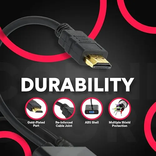 Coconut HDMI to VGA with Audio Adapter High Speed 4K HD Video Converter Gold Plated HDMI to VGA