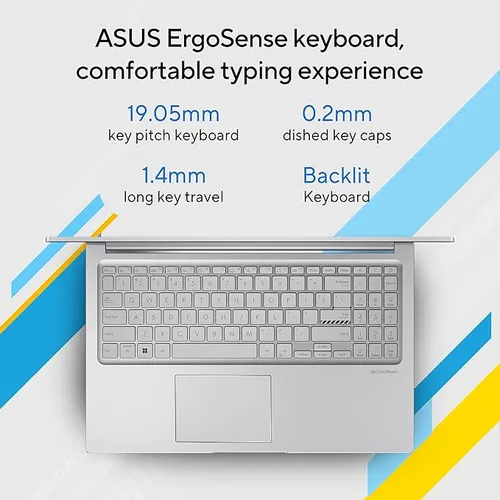 ASUS Vivobook 15, Intel Core i5-1235U 12th Gen, 15.6" (39.62 cm) FHD, Thin and Light Laptop (16GB RAM/512GB SSD/Win11//Backlit Keyboard/Silver/1.7 kg), X1504ZA-NJ542WS