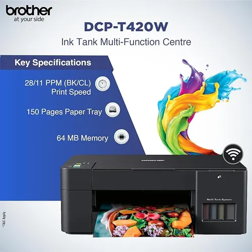 BROTHER DCP-T420W 3 in 1 Ink Tank Printer