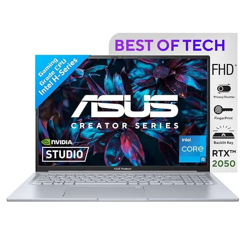 ASUS Vivobook 16X, Intel Core i5-12500H, 16" FHD+ 60Hz, Creator/Gaming Laptop (16GB RAM/512GB /RTX 2050/Win 11 home/Office 2021/Fingerprint /50WHr Battery/Cool Silver/1.80 kg)  K3605ZF-RP458WS